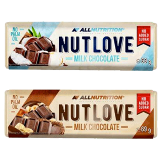 Allnutrition Nutlove milk chocolate bar 69g - mléčná čokoláda, lískové oříšky