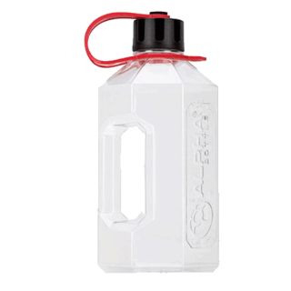 Alpha Designs Alpha Bottle XXL Jug 2,4L - průhledný červený popruh