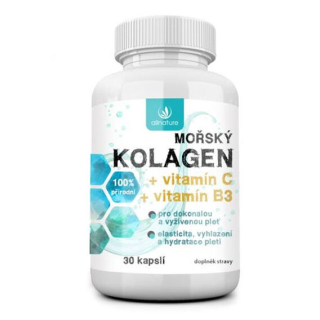 Allnature Mořský kolagen + vit. C + vit B3 - 30 kapslí