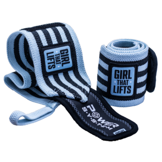 Power System Dámské posilovací bandáže na zápěstí Wrist Wraps GTL 3510 - modré