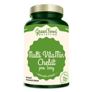 GreenFood Multi VitaMin Chelát pro ženy - 90 kapslí