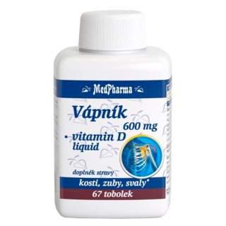 MedPharma Vápník 600 mg + vitamin D3 - 67 tobolek