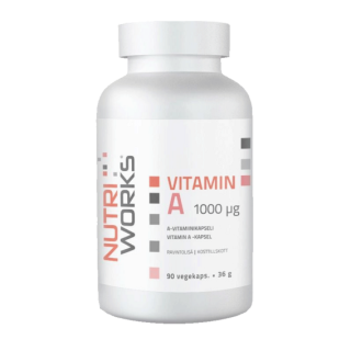 NutriWorks Vitamin A 1000µg - 90 kapslí