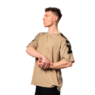 Nebbia Oversized tričko LIFTING CLUB 353 hnědé - M