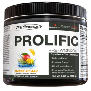 PEScience Prolific Pre-workout 280g - malinová limonáda