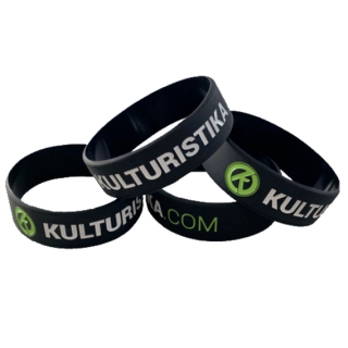 Fitness náramek Kulturistika.com - černý