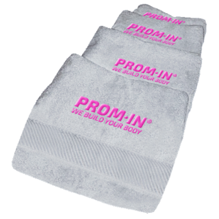 Prom-in Ručník - šedo, růžový