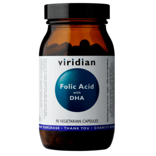 Viridian Folic Acid with DHA - 90 kapslí