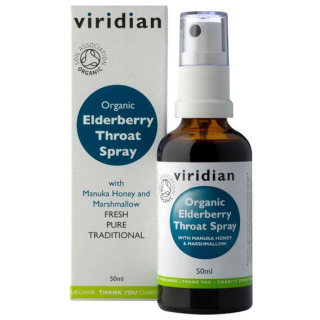 Viridian Organic Elderberry Throat Spray - 50ml