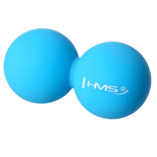 HMS Dvojitý masážní míč Lacrosse ball BLC02 modrý - 6,5cm