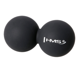 HMS Dvojitý masážní míč Lacrosse ball BLC02 černý - 6,5cm