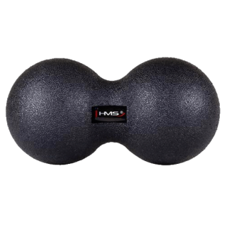 HMS Dvojitý masážní míč Lacrosse ball BLM02 černý - 12cm