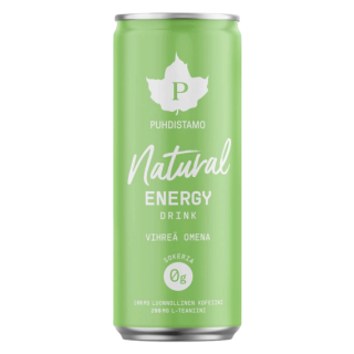 Puhdistamo Natural Energy Drink 330ml - zelené jablko