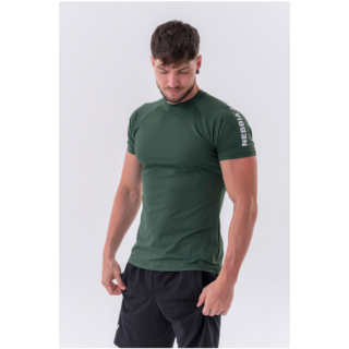 Nebbia Sportovní FIT tričko „ESSENTIALS“ 326 tmavě zelené - XXL