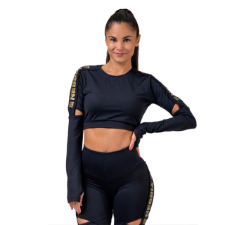 Nebbia Honey Bunny crop top 821 černý - XS