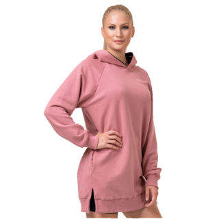 Nebbia Dlouhá everyday HERO mikina s kapucí 580 růžová - XS