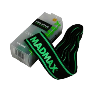 MadMax Elastická bandáž kolene MFA299 omotávací, protiskluzová - černá