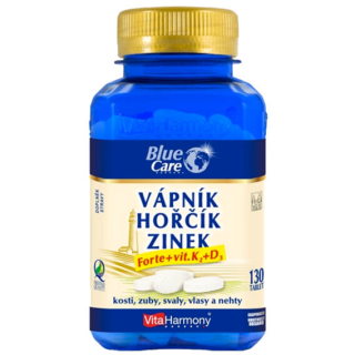 VitaHarmony Vápník Hořčík Zinek Forte + vit. D3 + K2 - 130 tablet