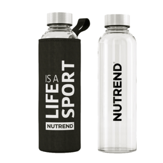 Nutrend Skleněná láhev s termoobalem 500ml - černá