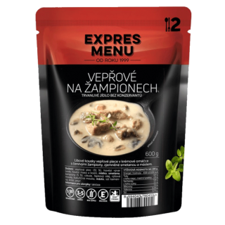 Expres menu Vepřové na žampionech (2 porce) - 600g