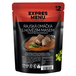 Expres menu Rajská omáčka s hovězím masem (2 porce) - 600g