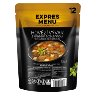 Expres menu Hovězí vývar se zeleninou (2 porce) - 600g