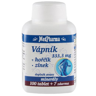 MedPharma Vápník 333,3mg + hořčík + zinek 100 + 7 tablet