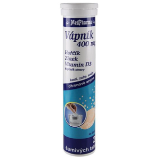 MedPharma Vápník + hořčík + zinek + vit.D3 20 tablet - citron