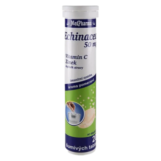 MedPharma Echinacea 50 mg + vit.C + zinek 20 tablet - pomeranč