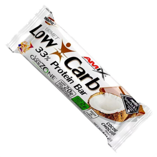 Amix Low-Carb 33% Protein Bar 60g - jahoda, banán