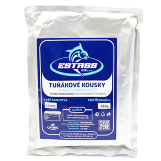 Estass CZ Tuňákové kousky v rostlinném oleji - 1000g
