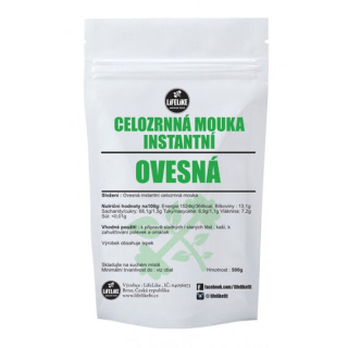 LifeLike Ovesná instantní celozrnná mouka - 500g
