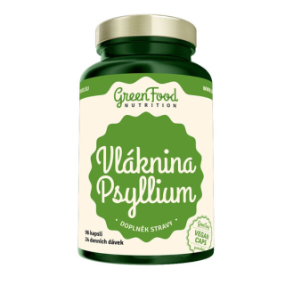 GreenFood Vláknina Psyllium - 96 kapslí