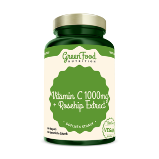 GreenFood Vitamin C 1000 + Extrakt ze šípků - 60 kapslí