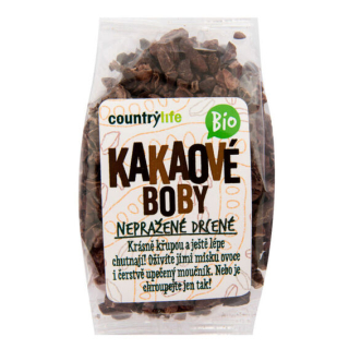 Country Life Kakaové boby nepražené drcené BIO - 100g