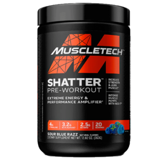 MuscleTech Shatter Pre-workout 363g - modrá malina