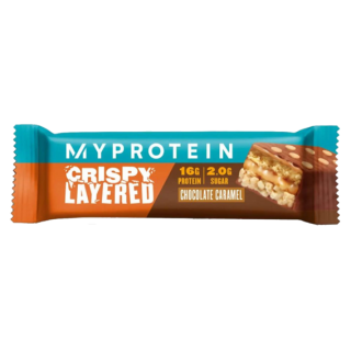 MyProtein Crispy Layered Bar 58g - čokoláda, karamel