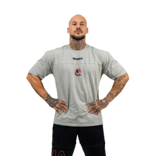 Nebbia Tričko s krátkým rukávem LEGENDARY 712 šedé - XL