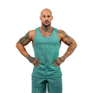 Nebbia Fitness tílko STRENGTH 714 zelené - XL