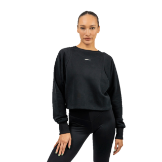 Nebbia Crop mikina GYM SPIRIT 483 černá - M