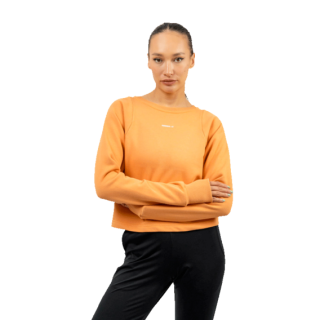 Nebbia Crop mikina GYM SPIRIT 483 oranžová - M
