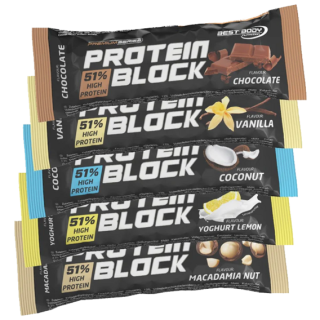 Best Body Protein block 90g - makadamový ořech