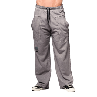 Nebbia Washed-off Tepláky s kapsami NO SHORTCUTS 372 šedé - XXL